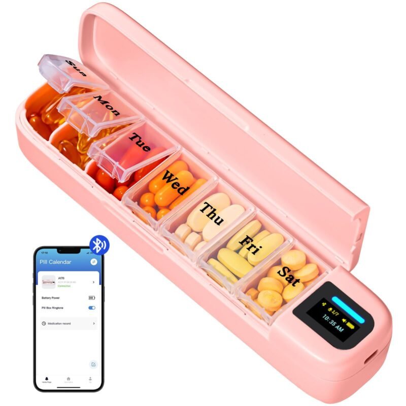 Medication organizer pill box for 7 days of the week