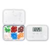 Carry a 6-compartment timed pill box