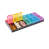 Eco-friendly material 14-grid double-row organised pill box